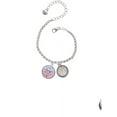 thumbnail image 1 of Silvertone Domed Multi Color CVT You are my Sun, My Moon, and All of My Stars Engraved Bracelet, 1 of 1