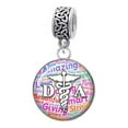 thumbnail image 1 of Silvertone Domed Multi Color DA - Celtic Knot Charm Bead, 1 of 1