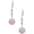 thumbnail image 1 of Silvertone Domed Multi Color MA Crystal Madison Leverback Earrings, 1 of 2