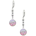 thumbnail image 1 of Silvertone Domed Multi Color MN Crystal Madison Leverback Earrings, 1 of 2