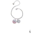 thumbnail image 1 of Silvertone Domed Multi Color PharmD Stronger Braver Smarter Engraved Bracelet, 1 of 1