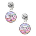 thumbnail image 1 of Silvertone Domed Multi Color RN Clear Crystal Clip On Earrings, 1 of 3