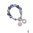 thumbnail image 1 of Silvertone Domed Multi Color VT Blue Moon Bead Charm Bracelet, 1 of 1