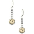 thumbnail image 1 of Silvertone Domed Music - Clarinet Crystal Madison Leverback Earrings, 1 of 2