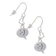 thumbnail image 1 of Silvertone Emoticon :-) - Smiling - Heart French Earrings, 1 of 1