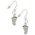 thumbnail image 1 of Silvertone Foot Heart French Earrings, 1 of 4