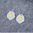 thumbnail image 1 of Silvertone Fried Egg Drop Earrings, 1 of 2