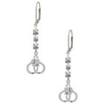 thumbnail image 1 of Silvertone Handcuffs Crystal Madison Leverback Earrings, 1 of 2