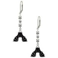 thumbnail image 1 of Silvertone Hanging Bat Crystal Madison Leverback Earrings, 1 of 2