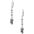thumbnail image 1 of Silvertone Horn Toad Crystal Madison Leverback Earrings, 1 of 2