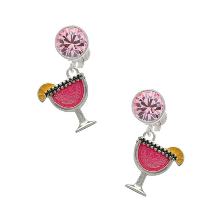 Hot pink shop clip on earrings