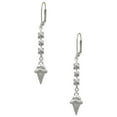 thumbnail image 1 of Silvertone Ice Cream Cone Crystal Madison Leverback Earrings, 1 of 2