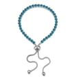 thumbnail image 1 of Silvertone Indicolite Swarovski Crystal Adjustable Tennis Bracelet, 1 of 4