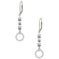 thumbnail image 1 of Silvertone Joshua 1:9 Eternity Ring Crystal Madison Leverback Earrings, 1 of 2