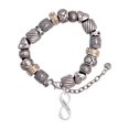 thumbnail image 1 of Silvertone Joshua 1:9 Infinity Sign Silver Tone Christian Bead Bracelet, 1 of 4
