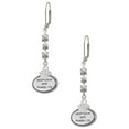 thumbnail image 1 of Silvertone Keep Calm and Travel On Crystal Madison Leverback Earrings, 1 of 2