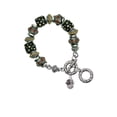 thumbnail image 1 of Silvertone Large Bullets Spacer Spinner Fall Crystal Bead Charm Bracelet, 1 of 1