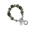 thumbnail image 1 of Silvertone Large December - Teal Crystal Heart Fall Crystal Bead Charm Bracelet, 1 of 1