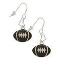 thumbnail image 1 of Silvertone Large Enamel Football Heart French Earrings, 1 of 4