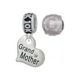 thumbnail image 1 of Silvertone Large ''Grandmother'' Heart with Clear Crystal 10K Run She Believed She Could Charm Beads (Set of 2), 1 of 1