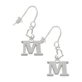 thumbnail image 1 of Silvertone Large Initial - M - Heart French Earrings, 1 of 4