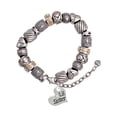 thumbnail image 1 of Silvertone Large ''Lil Sister'' Heart with Clear Crystal Silver Tone Christian Bead Bracelet, 1 of 4