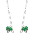 thumbnail image 1 of Silvertone Large Palm Tree Silvertone Face Mask Necklace, 1 of 2
