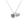 thumbnail image 1 of Silvertone Large Rope with Cross Spinner Sister Heart Necklace, 1 of 2