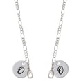 thumbnail image 1 of Silvertone Large Script Letter - O - 3/4'' Disc - Silvertone Face Mask Necklace, 1 of 2