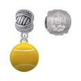 thumbnail image 1 of Silvertone Large Tennis Ball Come Let us Adore Him Charm Beads (Set of 2), 1 of 1