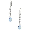 thumbnail image 1 of Silvertone Light Blue Easter Egg with Multicolored Crystal Dots Crystal Madison Leverback Earrings, 1 of 2