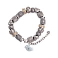 thumbnail image 1 of Silvertone Little Bird Initial - C - Silver Tone Christian Bead Bracelet, 1 of 4