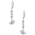 thumbnail image 1 of Silvertone Little Bird Initial - F - Crystal Madison Leverback Earrings, 1 of 2