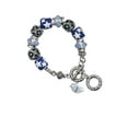 thumbnail image 1 of Silvertone Little Bird Initial - J - Blue Moon Bead Charm Bracelet, 1 of 1