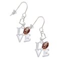 thumbnail image 1 of Silvertone Love with Football Heart French Earrings, 1 of 1