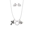 thumbnail image 1 of Silvertone Mama Eternity Ring Silver Tone Cross and Bunny Necklace and Earrings Set, 1 of 5