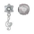 thumbnail image 1 of Silvertone Medium Clef with Heart Happy Hanukkah Charm Beads (Set of 2), 1 of 1