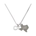 thumbnail image 1 of Silvertone Medium Infinity Sign - I Love You to Texas Necklace, 1 of 2