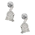 thumbnail image 1 of Silvertone Medium Turkey Clear Crystal Clip On Earrings, 1 of 3
