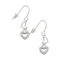 thumbnail image 1 of Silvertone Mini Clear Crystal Heart Heart French Earrings, 1 of 1