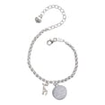 thumbnail image 1 of Silvertone Mini Giraffe Not All Angels Have Wings Some Wear Scrubs Engraved Bracelet, 1 of 1