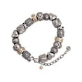 thumbnail image 1 of Silvertone Mini July - Red Crystal Heart Silver Tone Christian Bead Bracelet, 1 of 4