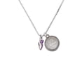 thumbnail image 1 of Silvertone Mini Purple Running Shoe - Come Let us Adore Him Necklace, 1 of 2