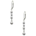 thumbnail image 1 of Silvertone Mini Scroll Heart Crystal Madison Leverback Earrings, 1 of 2