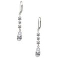thumbnail image 1 of Silvertone Mini Skull Crystal Madison Leverback Earrings, 1 of 2