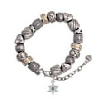 thumbnail image 1 of Silvertone Mini Star of David with Blue Crystal Silver Tone Christian Bead Bracelet, 1 of 4