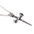 thumbnail image 1 of Silvertone Naii Design Christian Cross Pendant Anti-Tarnish Resistant Necklace Jewelry, J-265-SC, 1 of 5