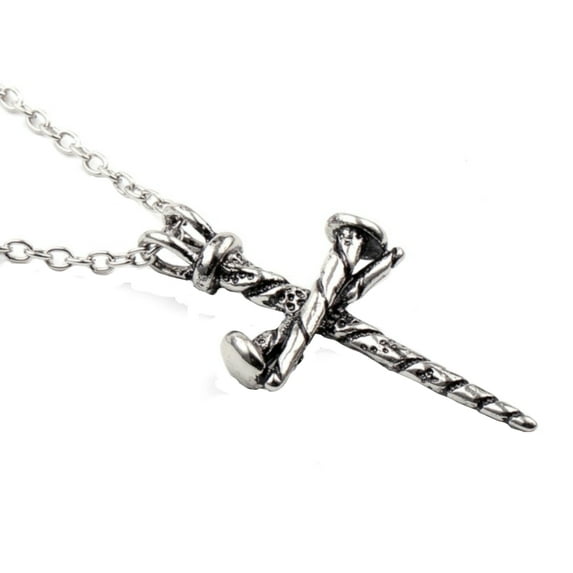 Silvertone Naii Design Christian Cross Pendant Anti-Tarnish Resistant Necklace Jewelry, J-265-SC
