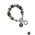 thumbnail image 1 of Silvertone Nurse Caduceus Seal - RN Fall Crystal Bead Charm Bracelet, 1 of 1