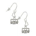 thumbnail image 1 of Silvertone Open Cat Face Heart French Earrings, 1 of 4